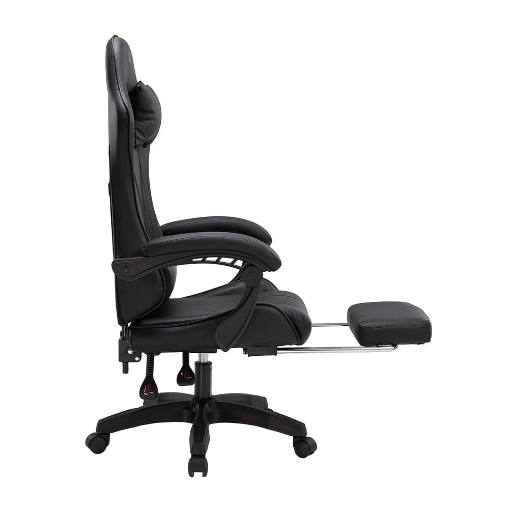 Ergonomic Gaming Chair with Footrest & Linkage Armrests Living and Home 
