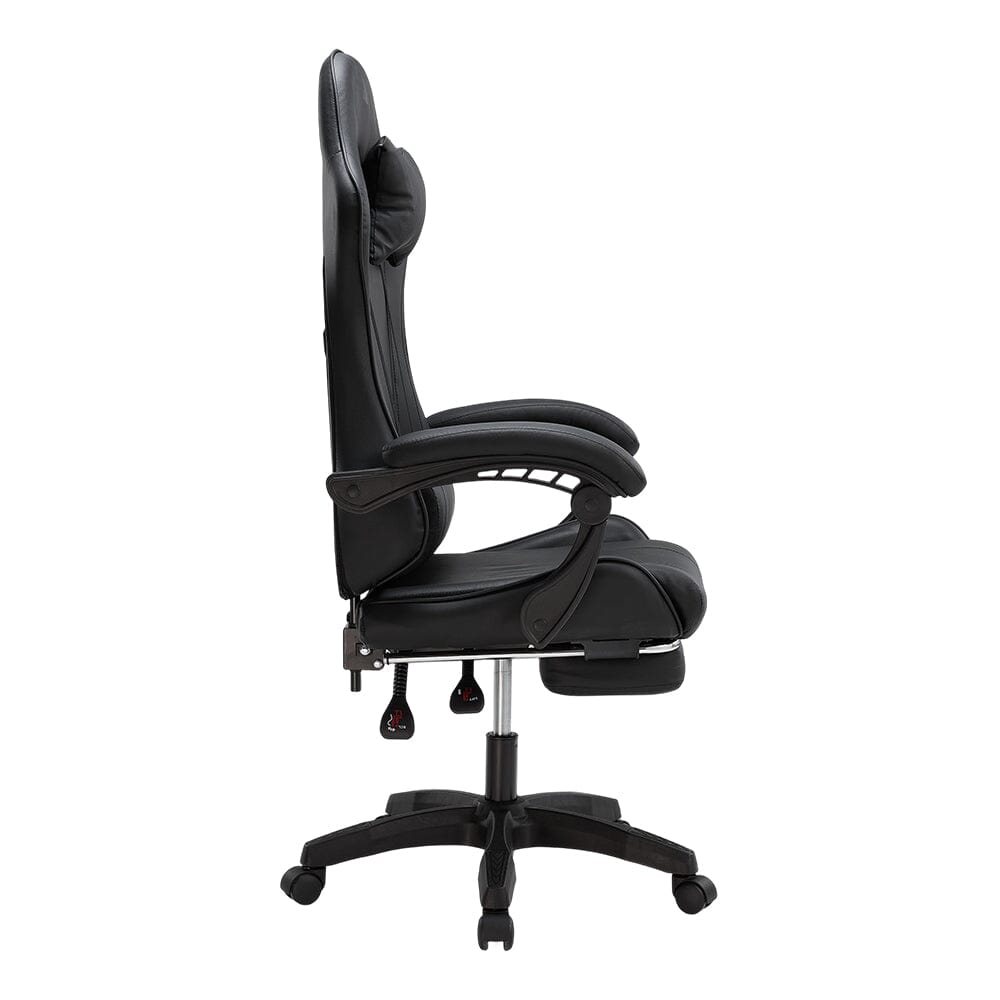 Ergonomic Gaming Chair with Footrest & Linkage Armrests Living and Home 