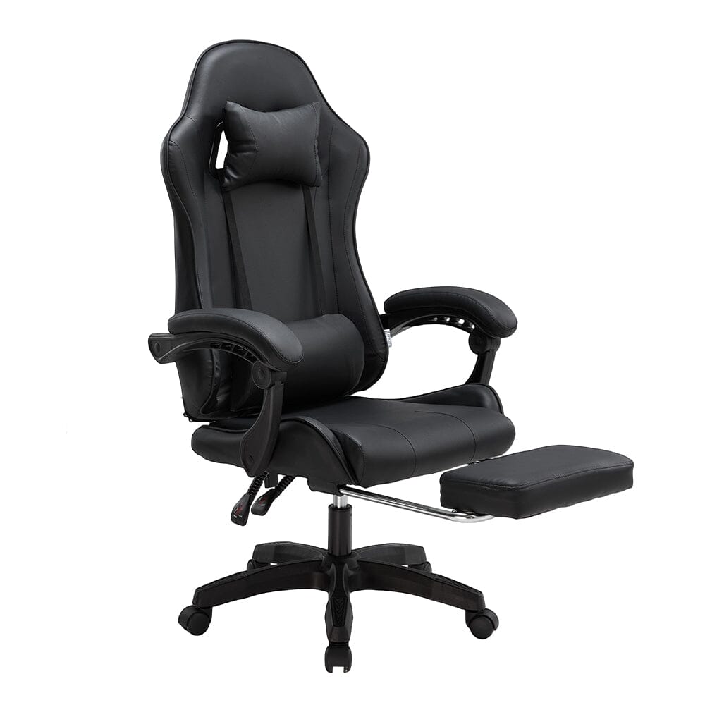 Ergonomic Gaming Chair with Footrest & Linkage Armrests Living and Home 