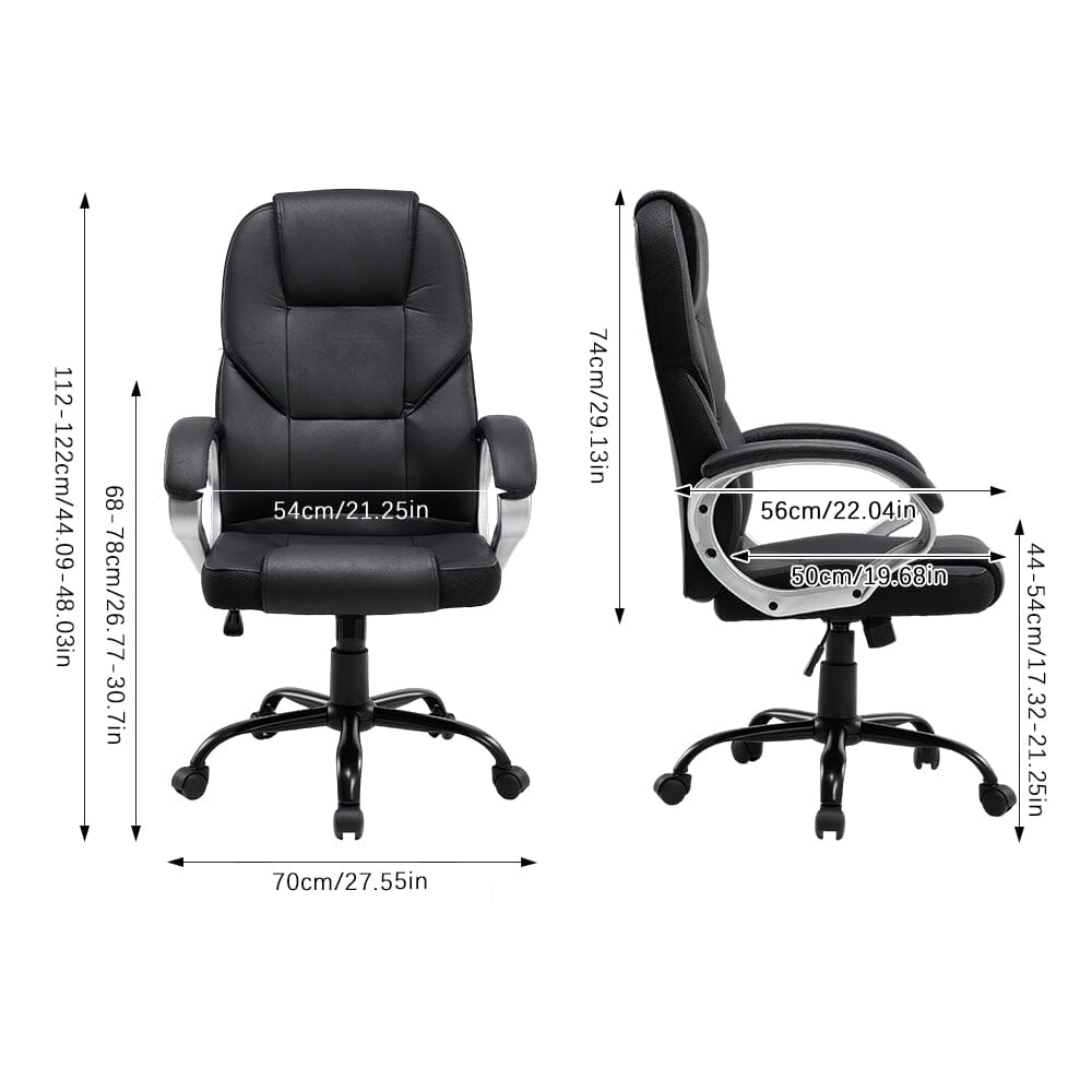 Classic PVC Office Chair with Adjustable Height Living and Home 