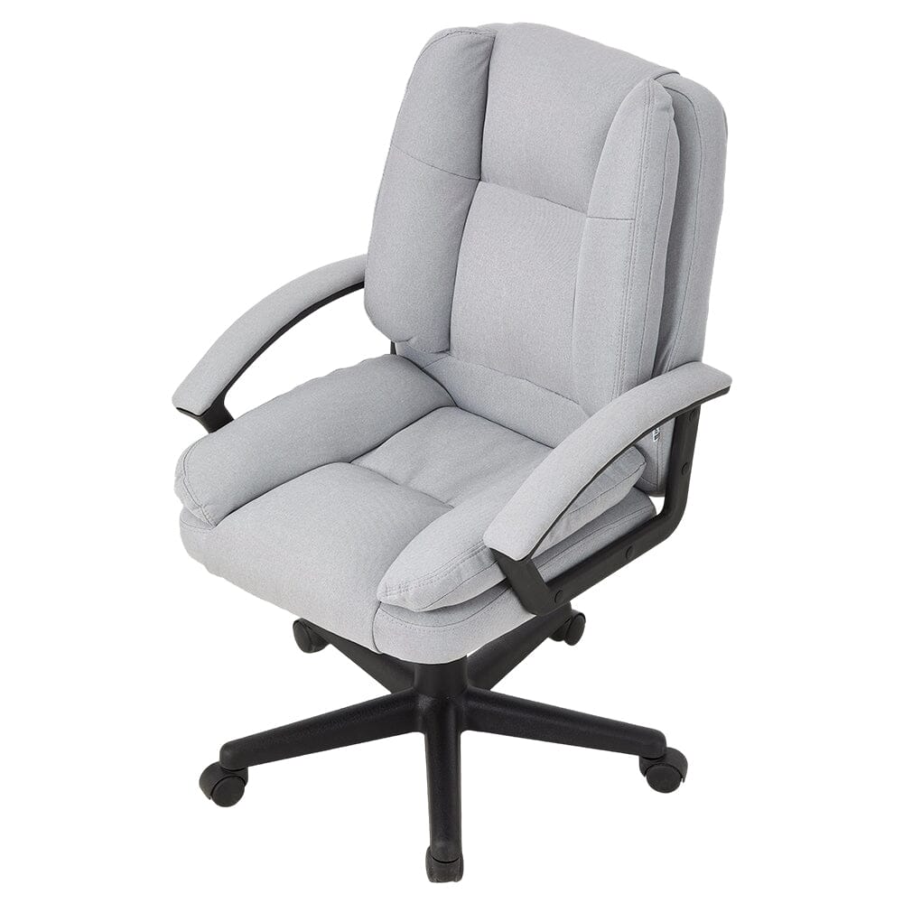 Compact Ergonomic Office Chair with Rocking Function Living and Home Light Grey Linen 