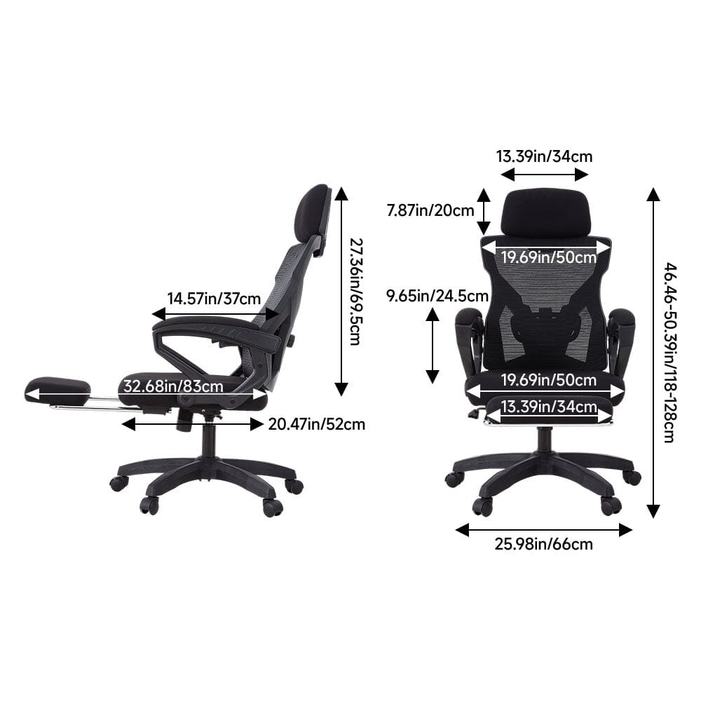 Premium Ergonomic Mesh Office Chair with Adjustable Lumbar Support Living and Home 