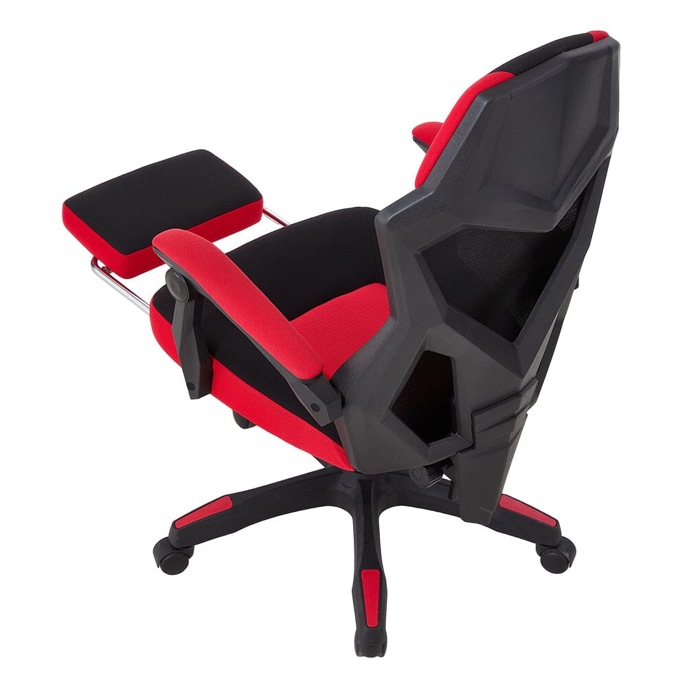 Mesh Gaming Chair with Footrest & Linkage Armrests Living and Home 