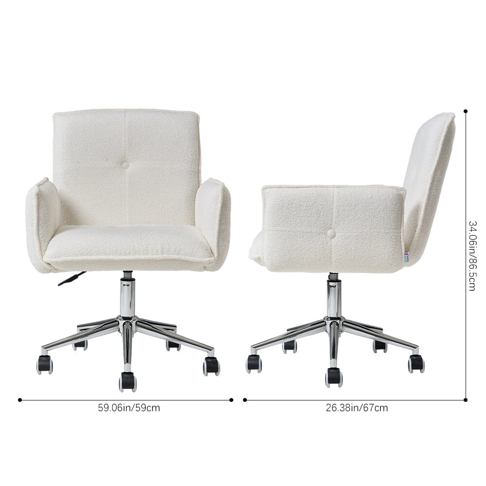 Plush Velvet Executive Office Chair in Beige Living and Home 