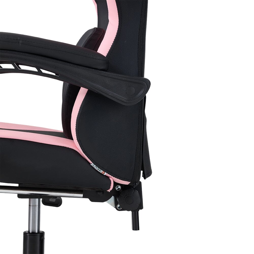 Ergonomic Gaming Chair Reclining PVC Office Chair With Footrest & Massage Lumbar Support Living and Home 