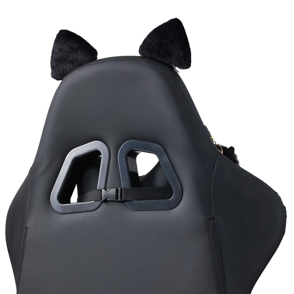 Ergonomic Gaming Chair Reclining PVC Office Chair With Footrest & Massage Lumbar Support Living and Home 