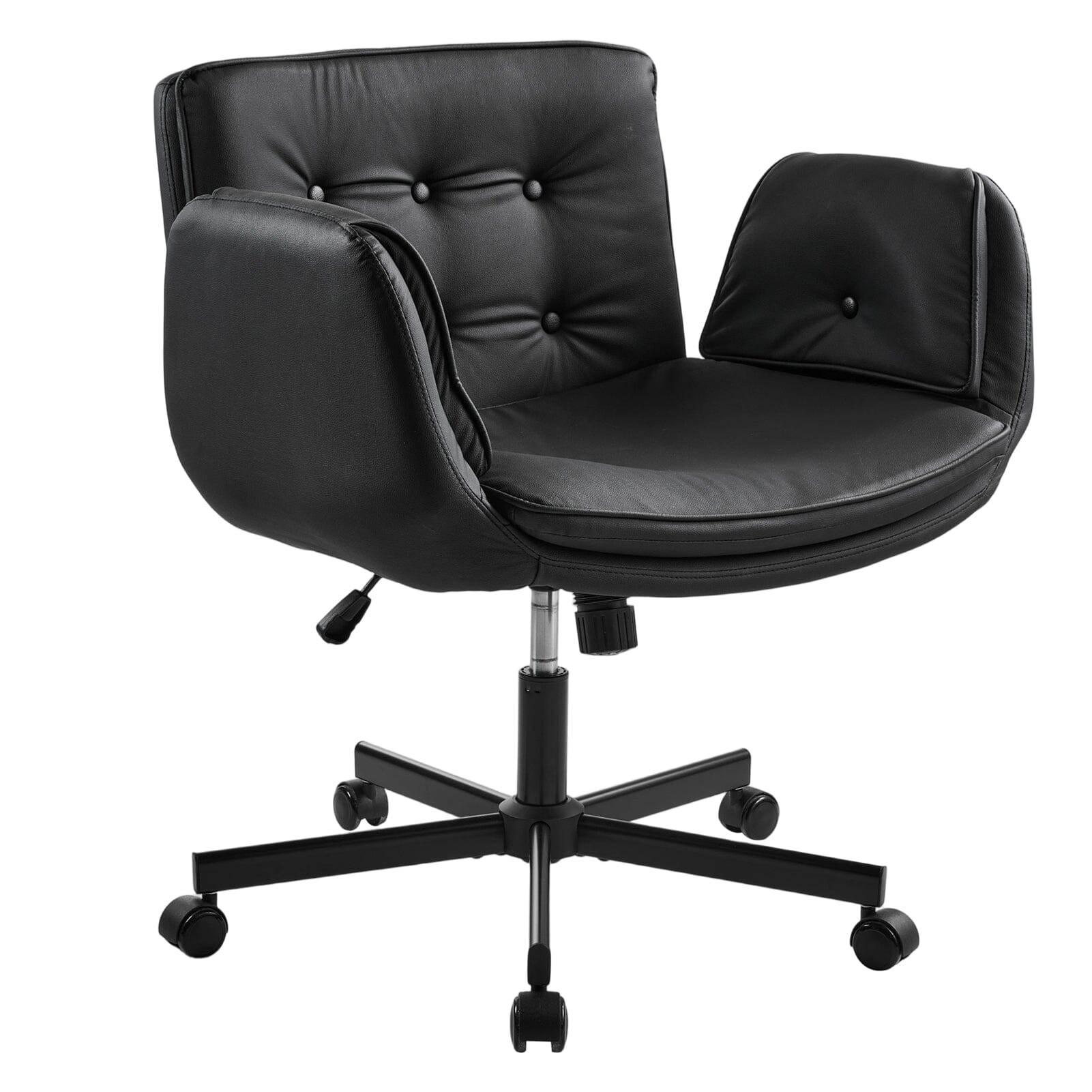 Modern Office Chair with 90° Extendable Armrests Living and Home Black 