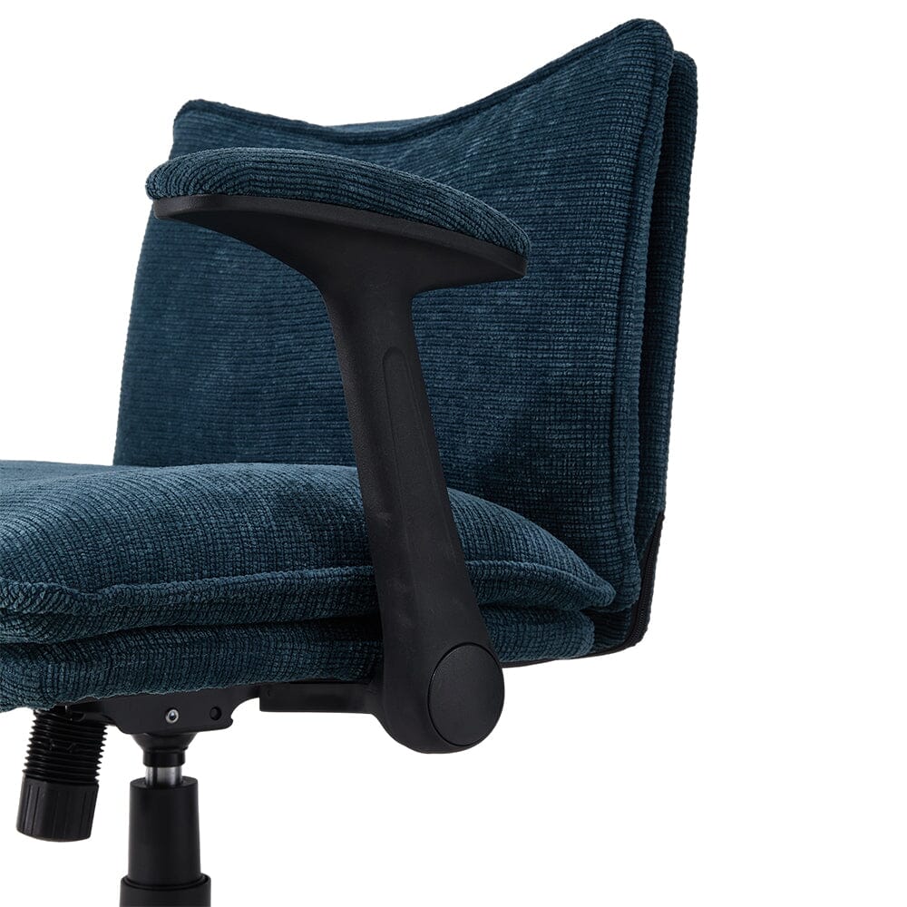 Oversized Cross-Legged Home Office Chair in Navy Blue Living and Home 