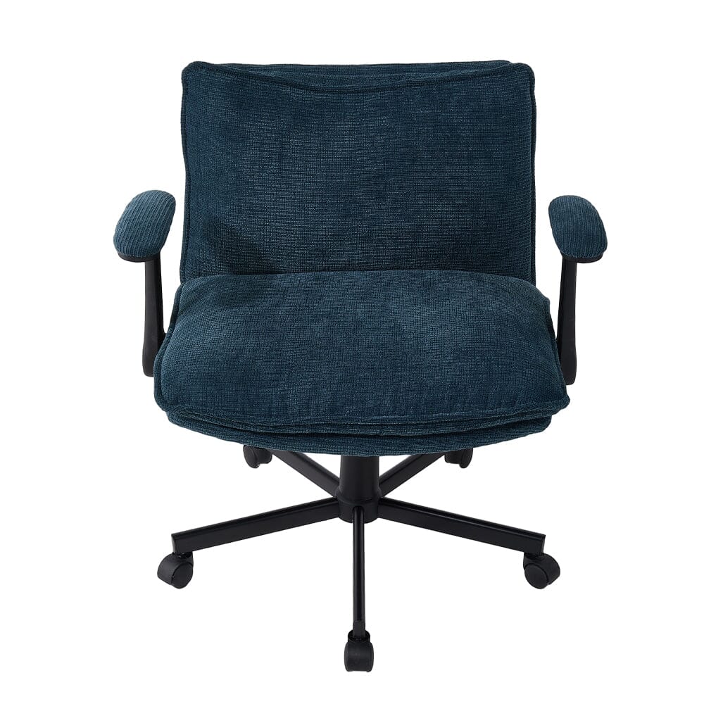 Oversized Cross-Legged Home Office Chair in Navy Blue Living and Home 