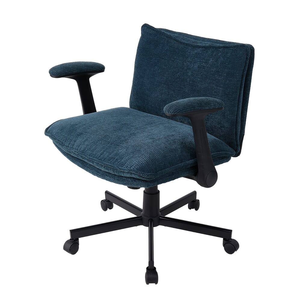 Oversized Cross-Legged Home Office Chair in Navy Blue Living and Home 