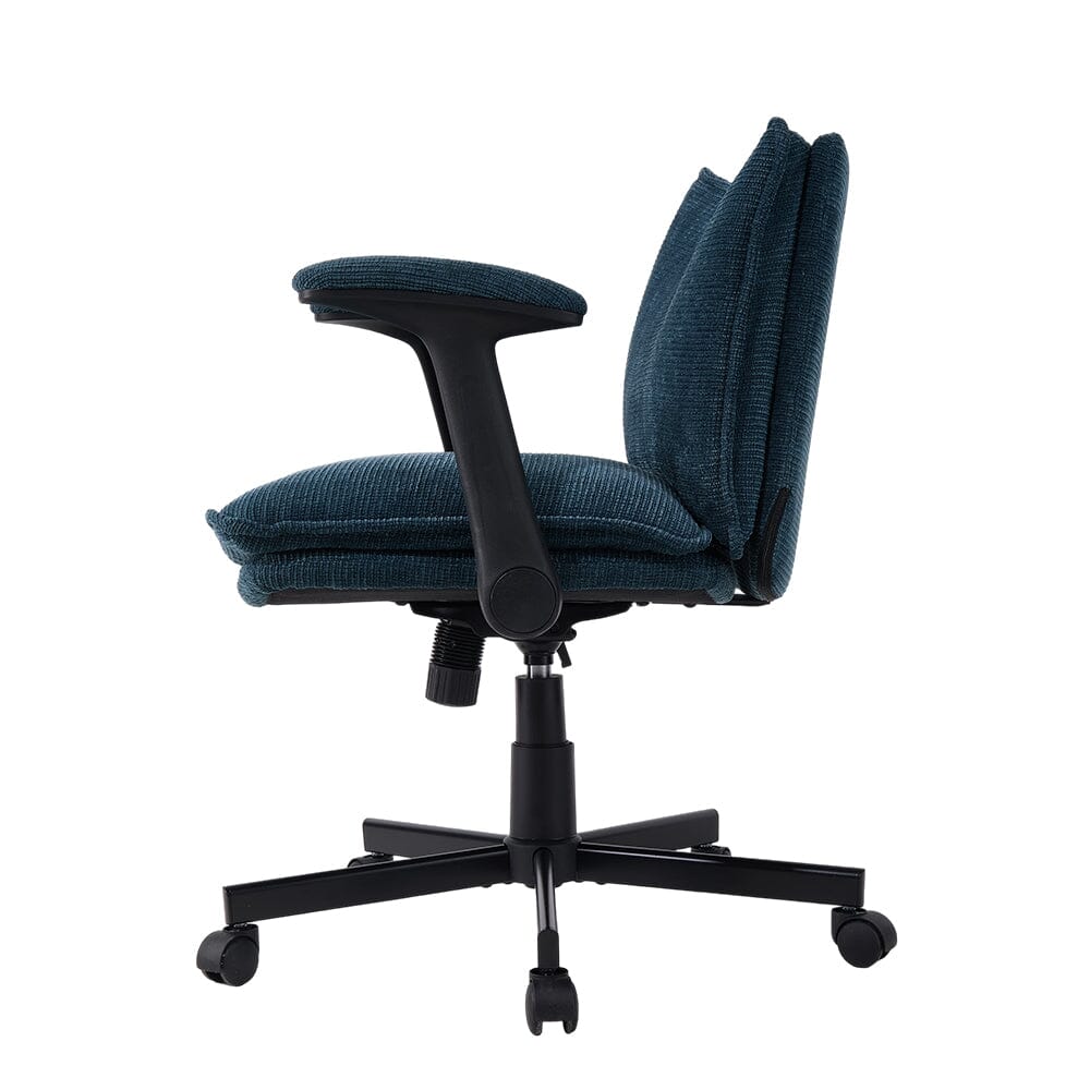 Oversized Cross-Legged Home Office Chair in Navy Blue Living and Home 