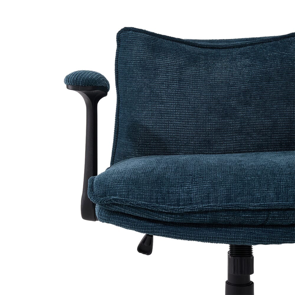 Oversized Cross-Legged Home Office Chair in Navy Blue Living and Home 