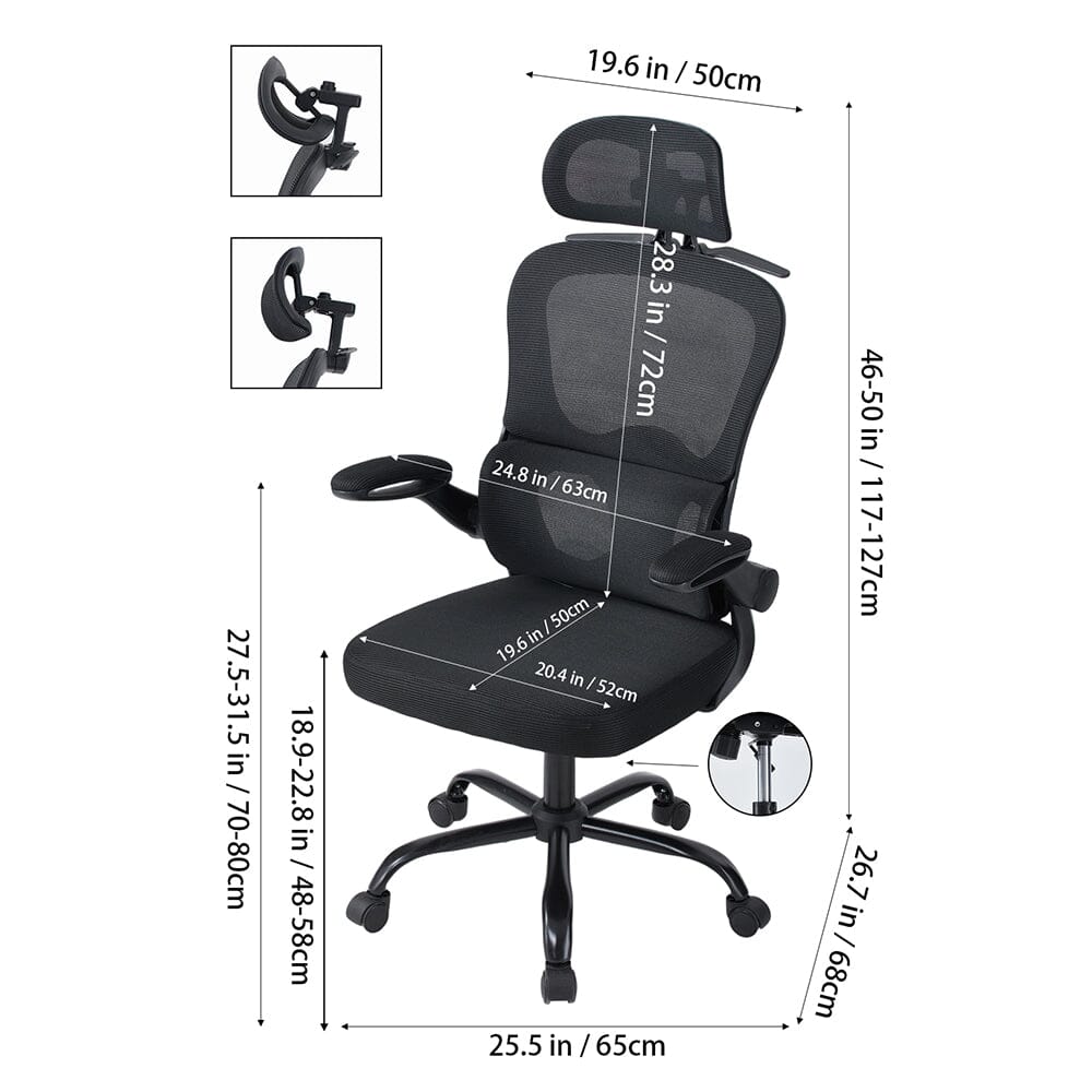 Executive Office Chair with Foldable Clothes Hanger Living and Home 