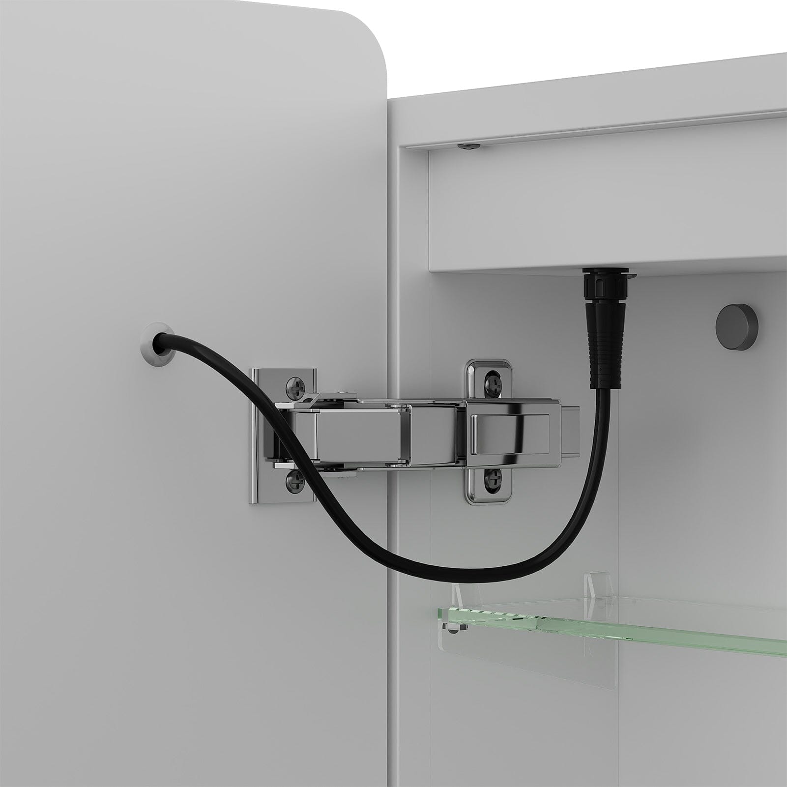LED Bathroom Mirror Cabinet – Square 65x60cm with Fog-Free, Bluetooth, and Touch & Sensor Control Living and Home 
