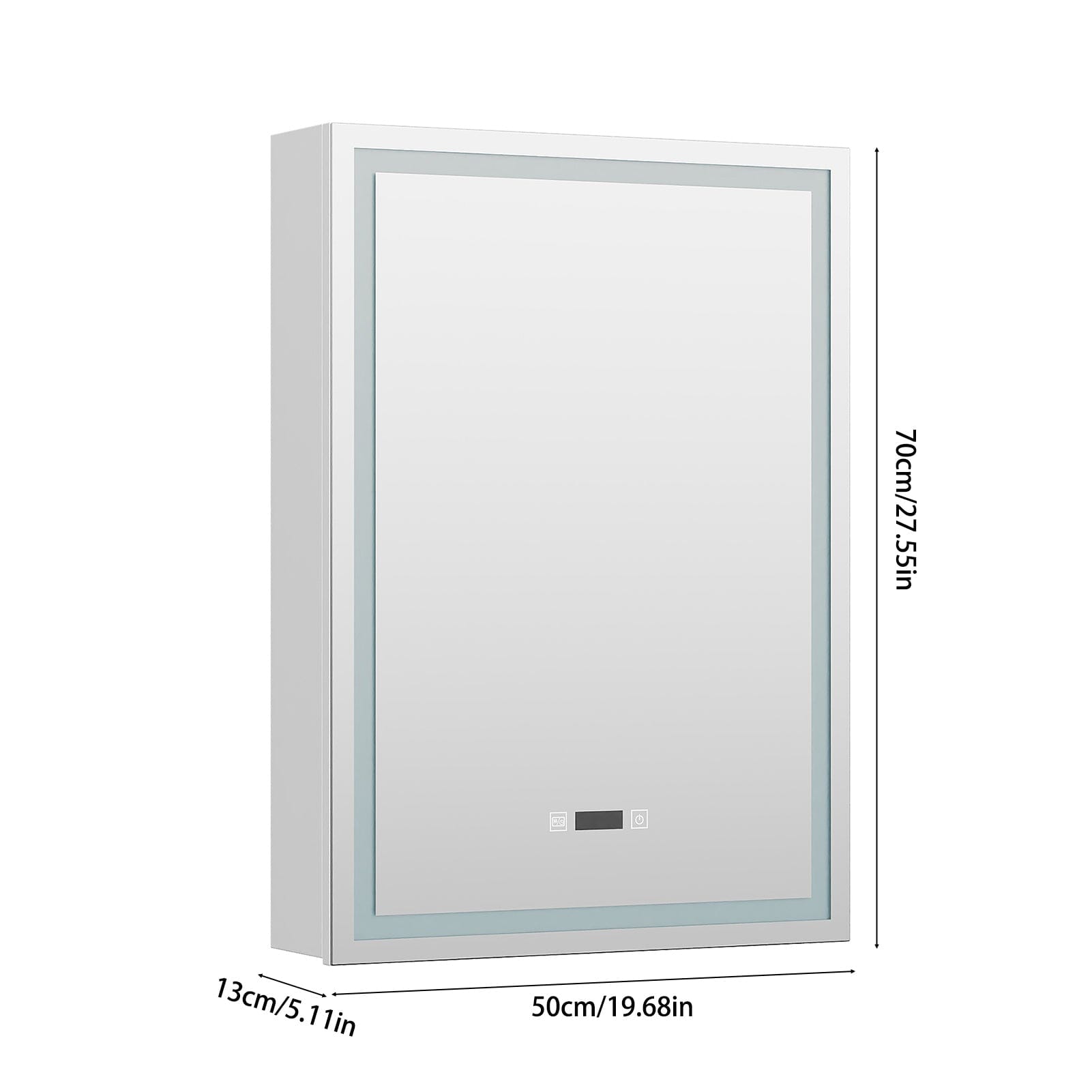 50x70cm / 65x60cm LED Bathroom Mirror Cabinet with Bluetooth & Fog-Free Technology Living and Home 