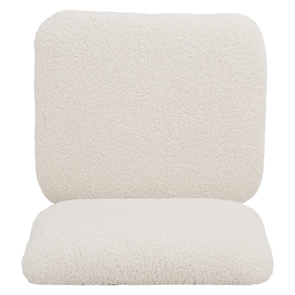 H 80cm Faux Wool Cocktail Chair Metal Frame Occasional Chair Cocktail Chairs Living and Home 