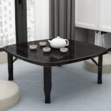 Contemporary Square Wooden Folding Coffee Table Coffee Tables Living and Home Black 80cm W x 80cm D x 35cm H 