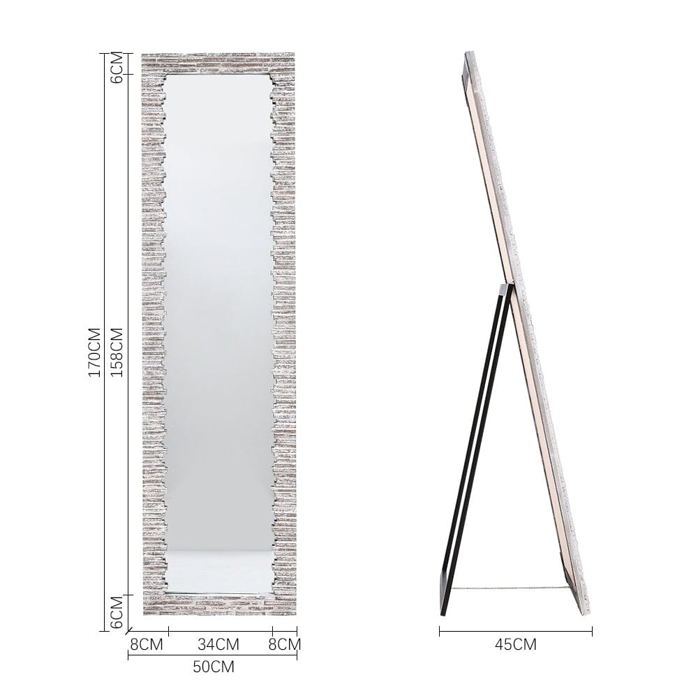170cm H Modern Grey Full-Length Floor Mirror Full Length Mirrors Living and Home 