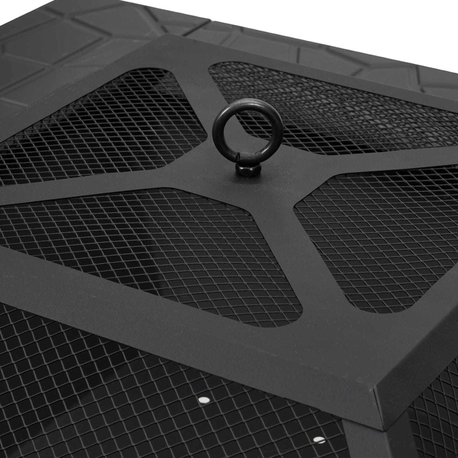 80cm Portable Square Fire Pit & BBQ Grill | Garden Fire Bowl for Camping & Patio Living and Home 