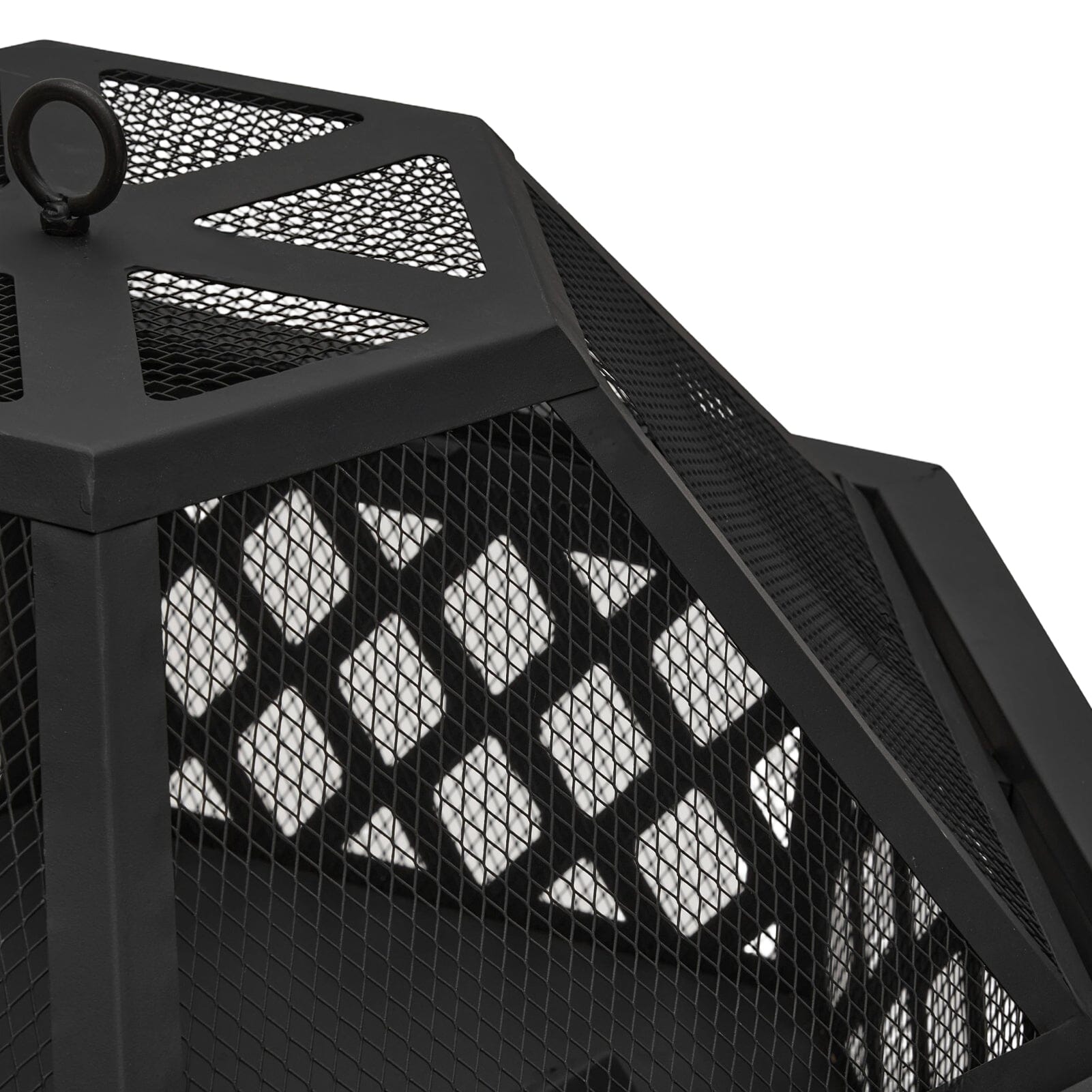 70cm Hexagonal Outdoor Fire Pit & BBQ Grill Living and Home 