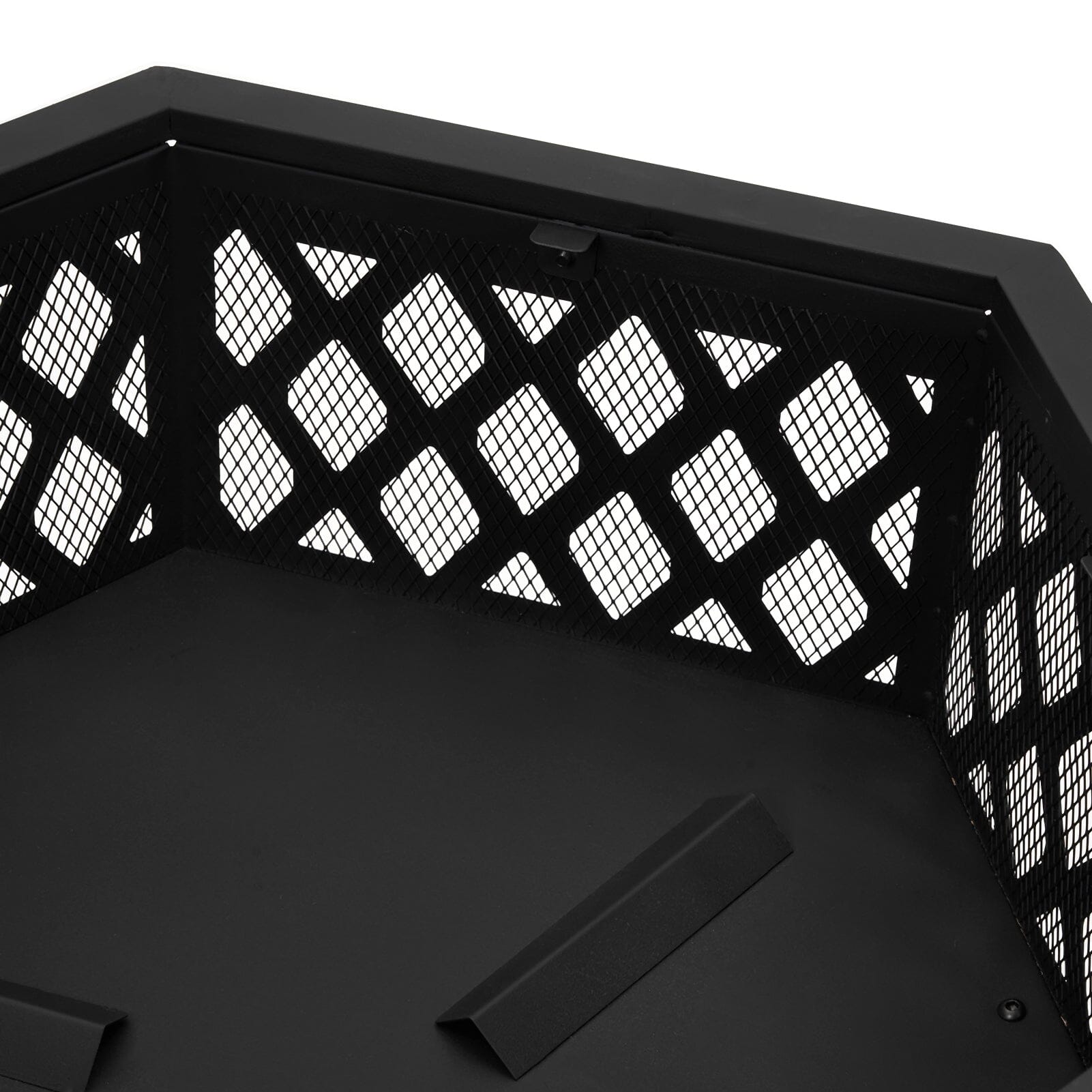 70cm Hexagonal Outdoor Fire Pit & BBQ Grill Living and Home 