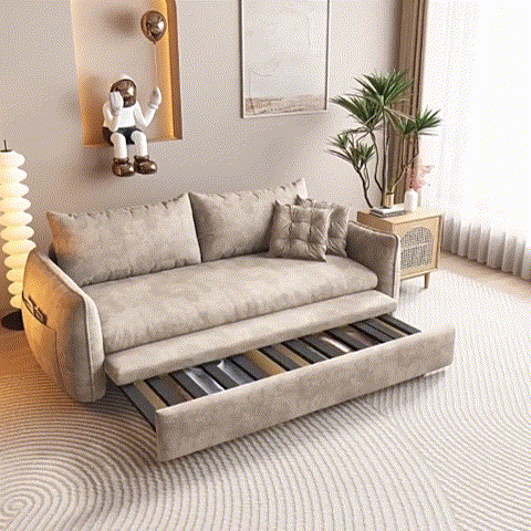 Upgrade Adjustable Multifunctional 3 Seater Sofa Bed with Storage Space Living and Home 