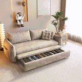 Upgrade Adjustable Multifunctional 3 Seater Sofa Bed with Storage Space Living and Home 