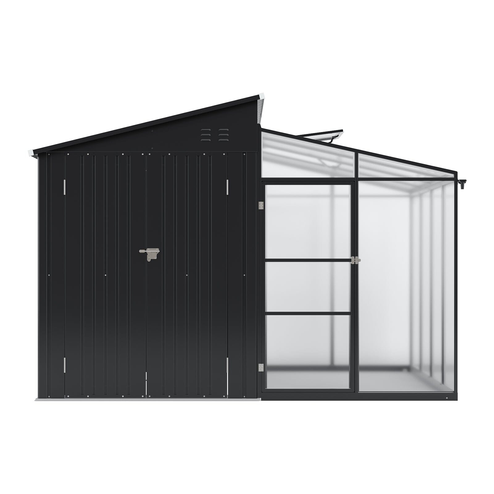 Metal Garden Shed & Greenhouse Combo with Acrylic Panels Living and Home 
