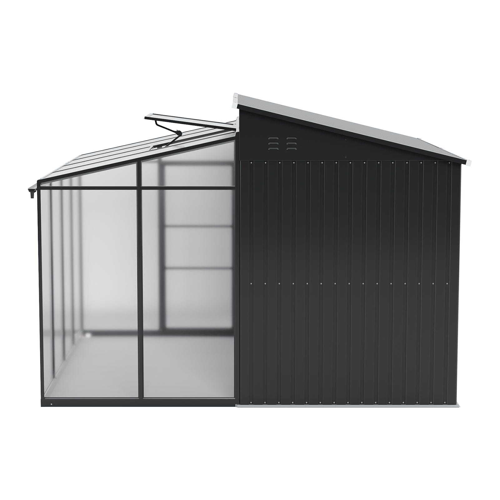 Metal Garden Shed & Greenhouse Combo with Acrylic Panels Living and Home 