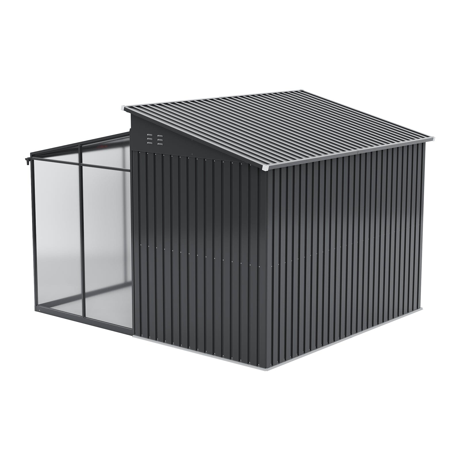 Metal Garden Shed & Greenhouse Combo with Acrylic Panels Living and Home 