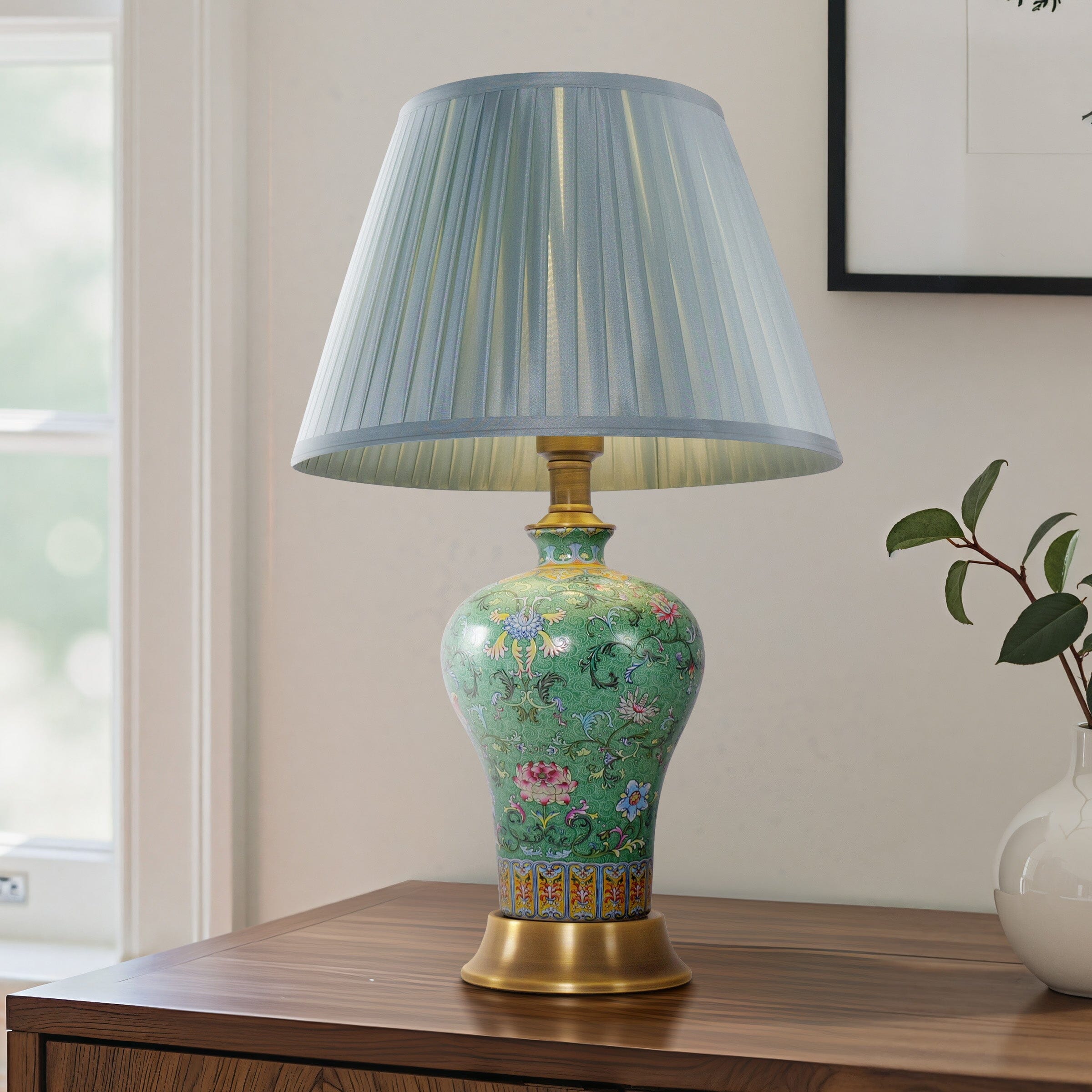 Lightsin Colorful Handcrafted Ceramic Table Lamp - Ideal for Bedroom, Desk & Living Room Lightsin UK 