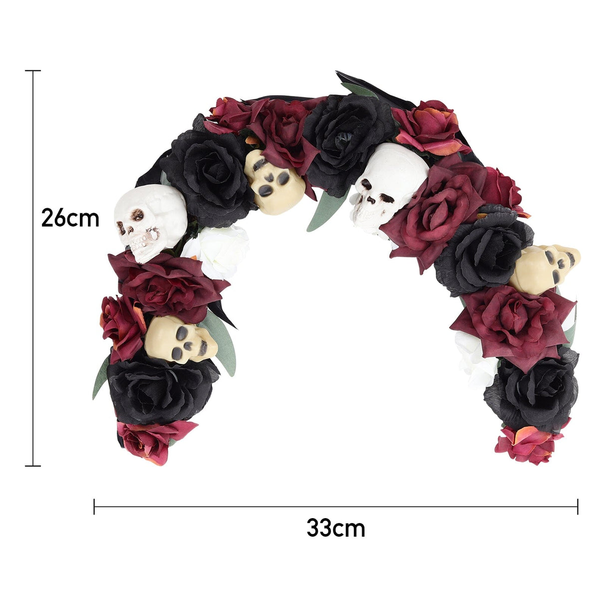 Scary Prelit Skull Halloween Arch Wreath Home Decoration Living and Home 