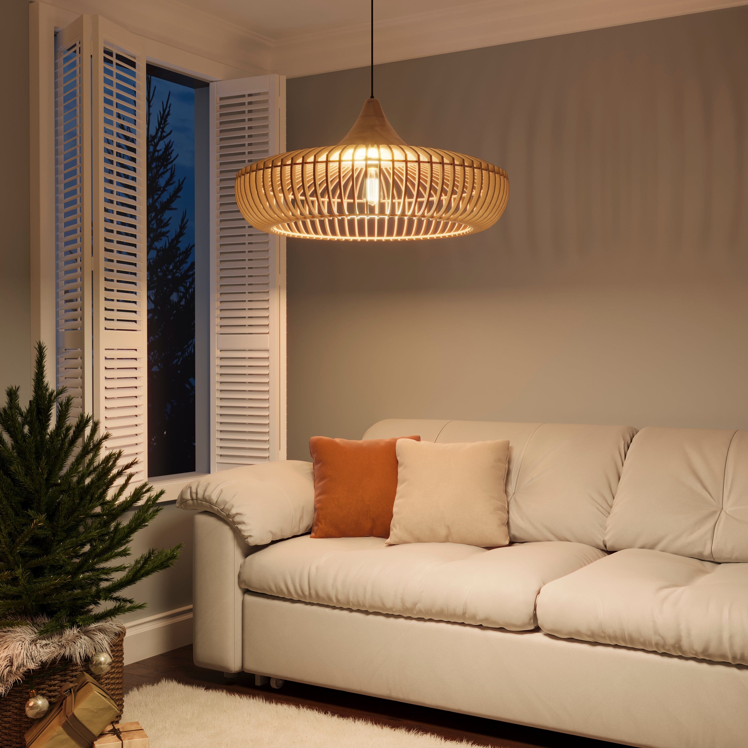 Lightsin Shadome-Lightsin Handcrafted Wooden Kitchen Pendant Light Fixtures Lightsin UK 