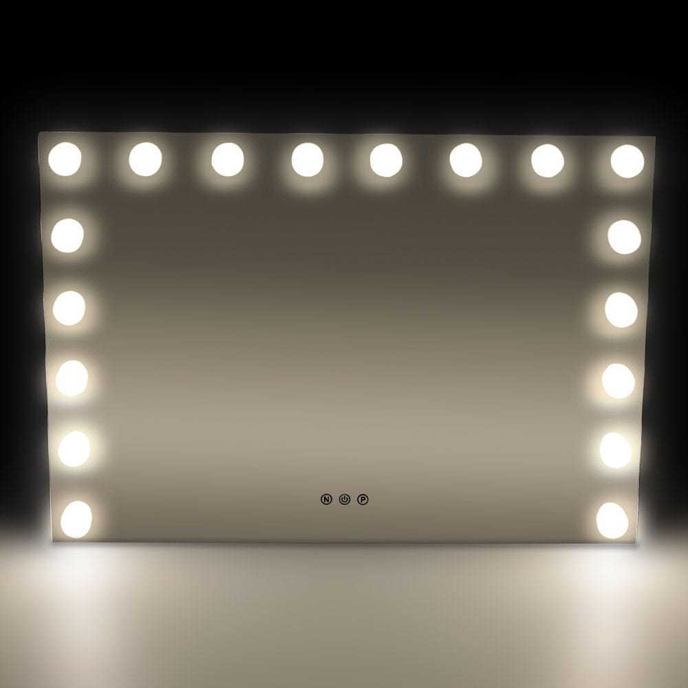 70cm W Rectangle Hollywood Vanity Mirror with 18 Dimmable LED Bulbs LED Make Up Mirrors Living and Home 