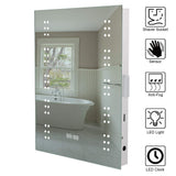 700x500 MM Rectangle Smart LED Touch Bathroom Mirror Bathroom Mirrors Living and Home 