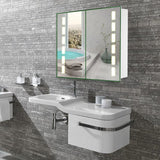 65cm Wide Bluetooth LED Mirror Cabinet for Bathroom Bathroom Mirror Cabinets Living and Home 