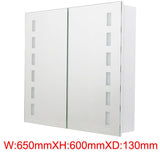 65cm Wide Bluetooth LED Mirror Cabinet for Bathroom Bathroom Mirror Cabinets Living and Home 