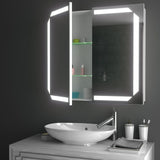 Double Door Smart LED Bathroom Mirror Cabinet with Anti Fog Bathroom Mirror Cabinets Living and Home 