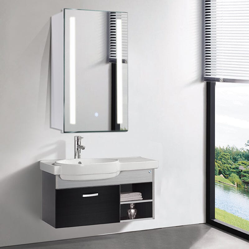 70cm Height Modern LED Illuminated Bathroom Mirror with Socket