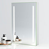 70cm Height Modern LED Illuminated Bathroom Mirror Cabinet with Socket Bathroom Mirror Cabinets Living and Home 