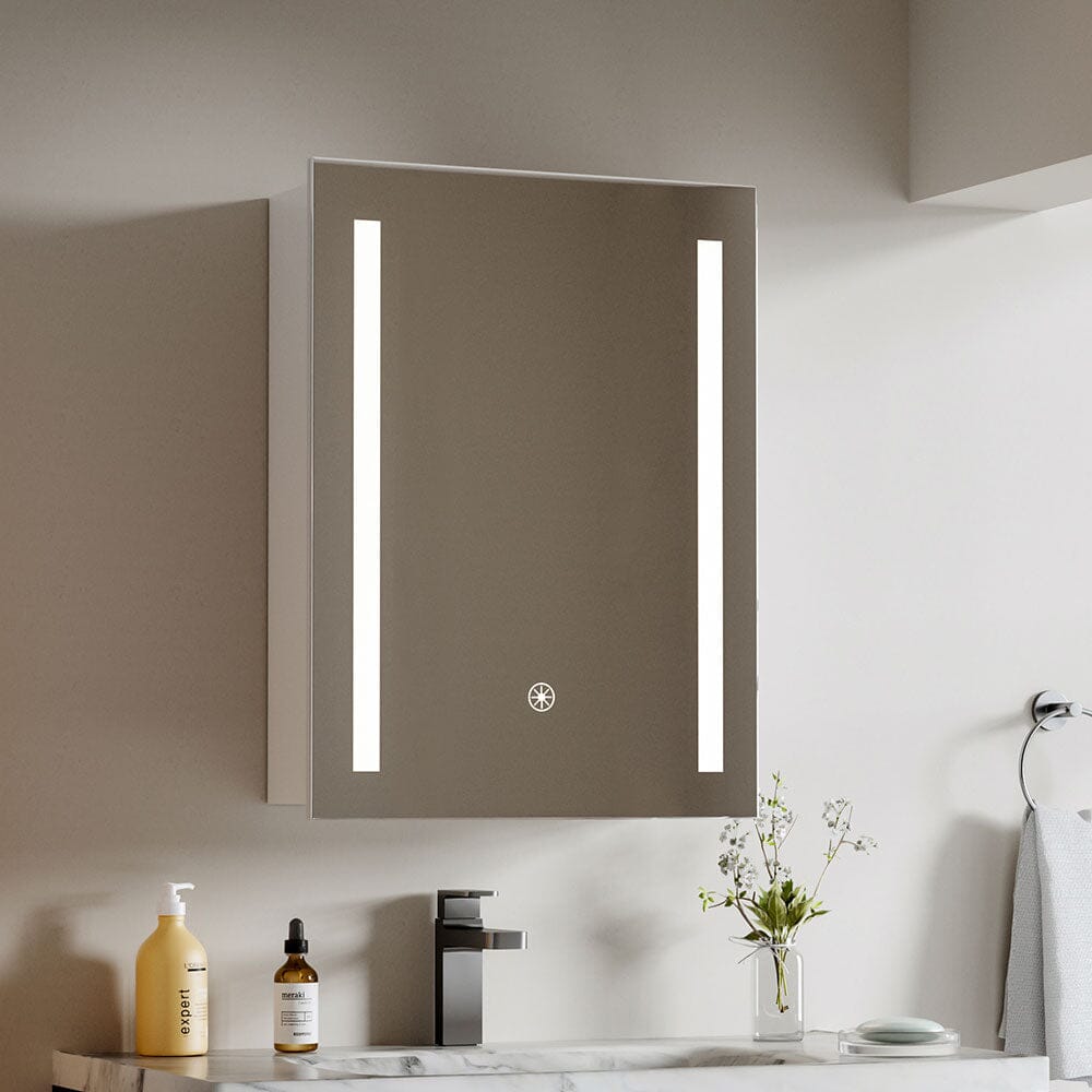 70cm Height Modern LED Illuminated Bathroom Mirror with Socket