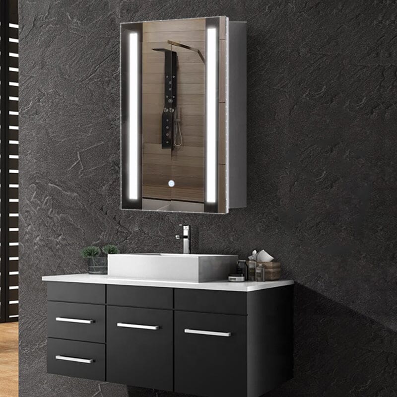 70cm Height Modern LED Illuminated Bathroom Mirror with Socket