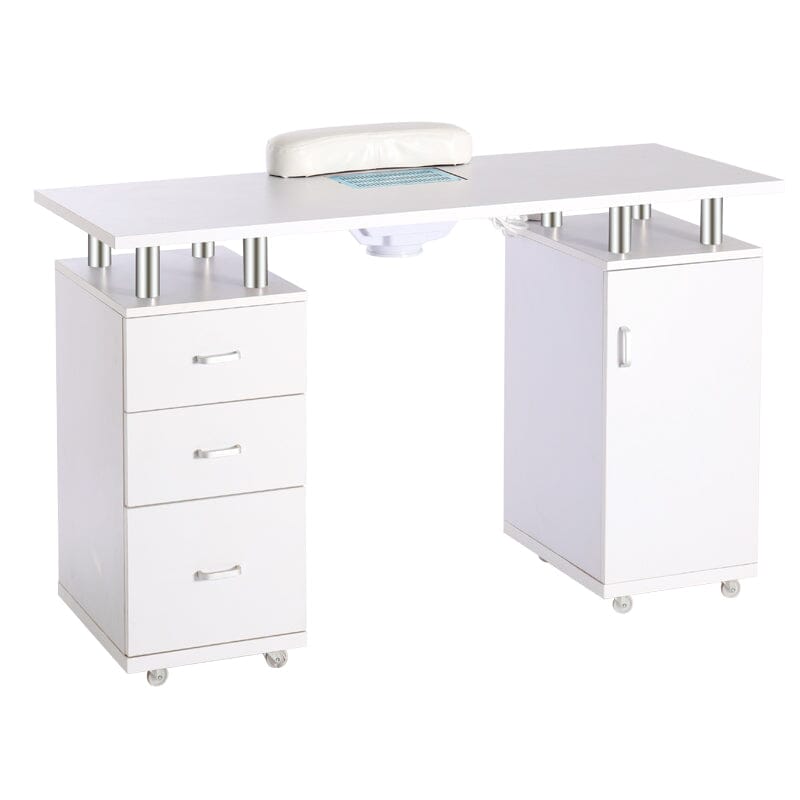 Professional Manicure Station Nail Table on Wheels with Dust Collector Dressing Tables Living and Home 