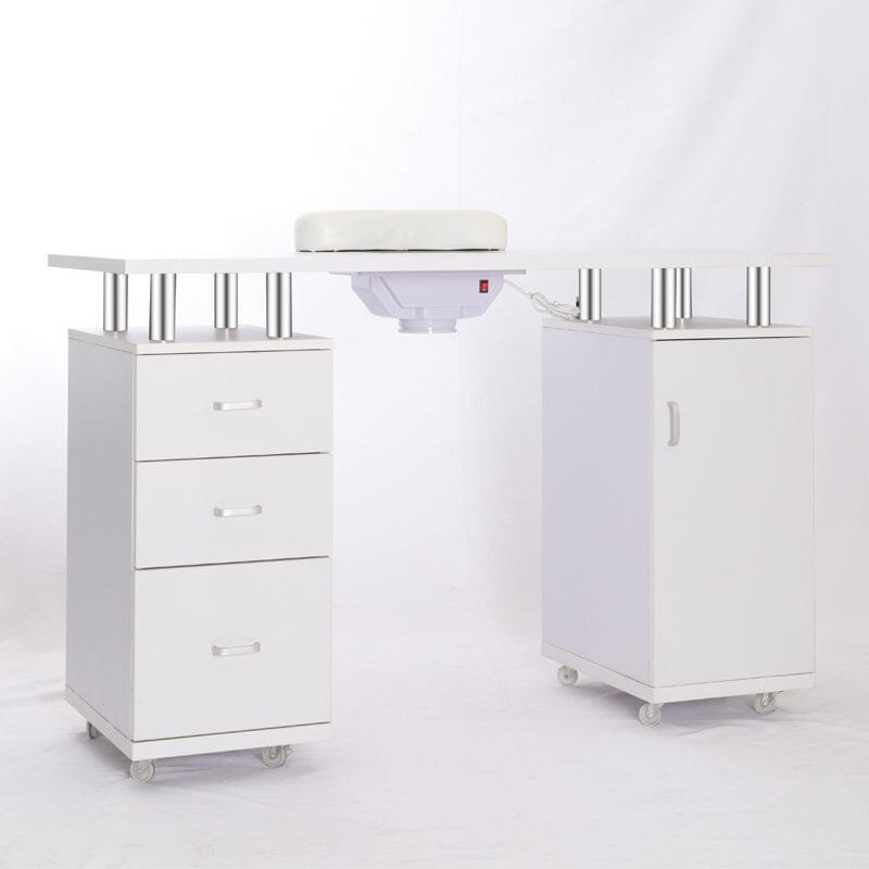 Professional Manicure Station Nail Table on Wheels with Dust Collector Dressing Tables Living and Home 