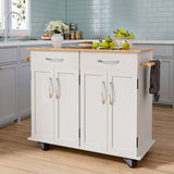 3ft Wooden Large Catering Trolley Cart Kitchen Cabinet with Drawer Kitchen Trolleys Living and Home 