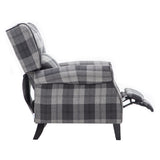 Tartan Upholstered Push Back Recliner Armchair Recliners Living and Home 