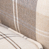 Tartan Upholstered Push Back Recliner Armchair Recliners Living and Home 