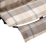 Tartan Upholstered Push Back Recliner Armchair Recliners Living and Home 