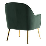 Leisure Velvet Armchair with Gold-plated Metal Legs Other Occasional Chairs Living and Home 