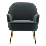 Leisure Velvet Armchair with Gold-plated Metal Legs Other Occasional Chairs Living and Home 